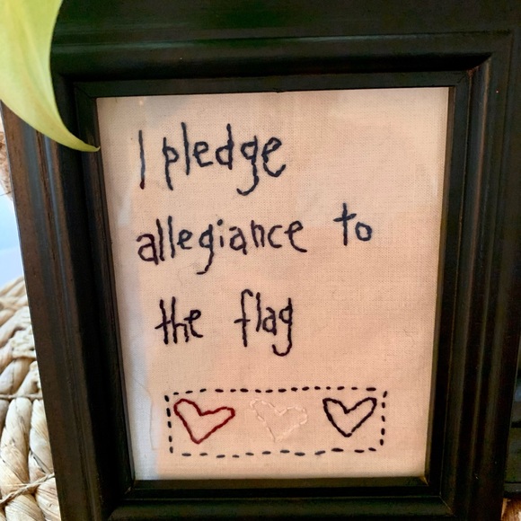 Primitive Americana Country Colonial Red, White & Blue Wall Hanging - Picture 4 of 4